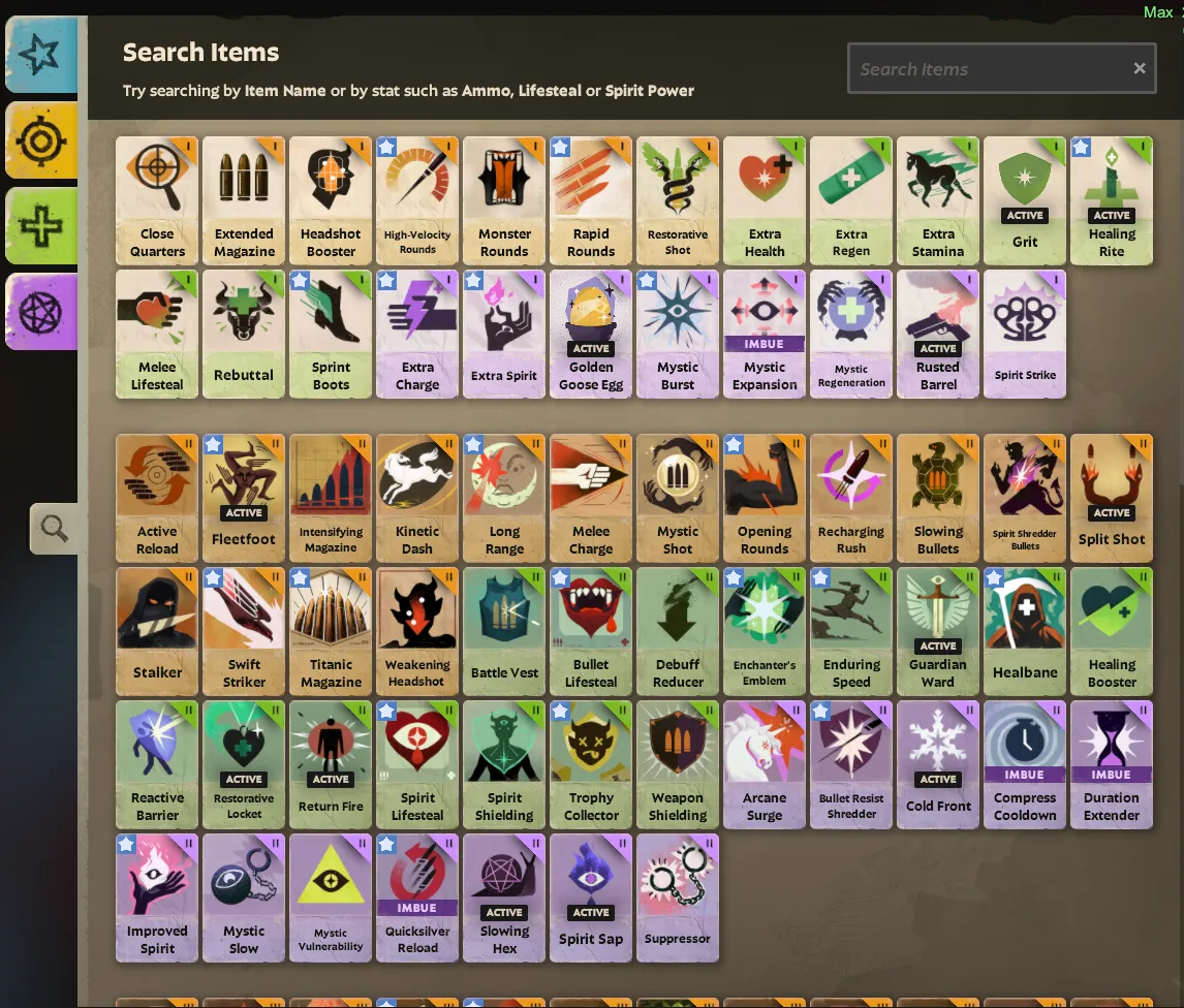 Items available for purchase in the Curiosity Shop