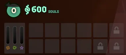 A hero's available and locked item slots